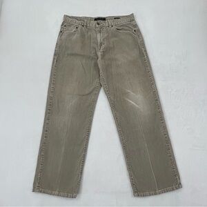 Calvin Klein Jeans Beige Classic Straight Leg Corduroy Pants Mens Size 34 Waist